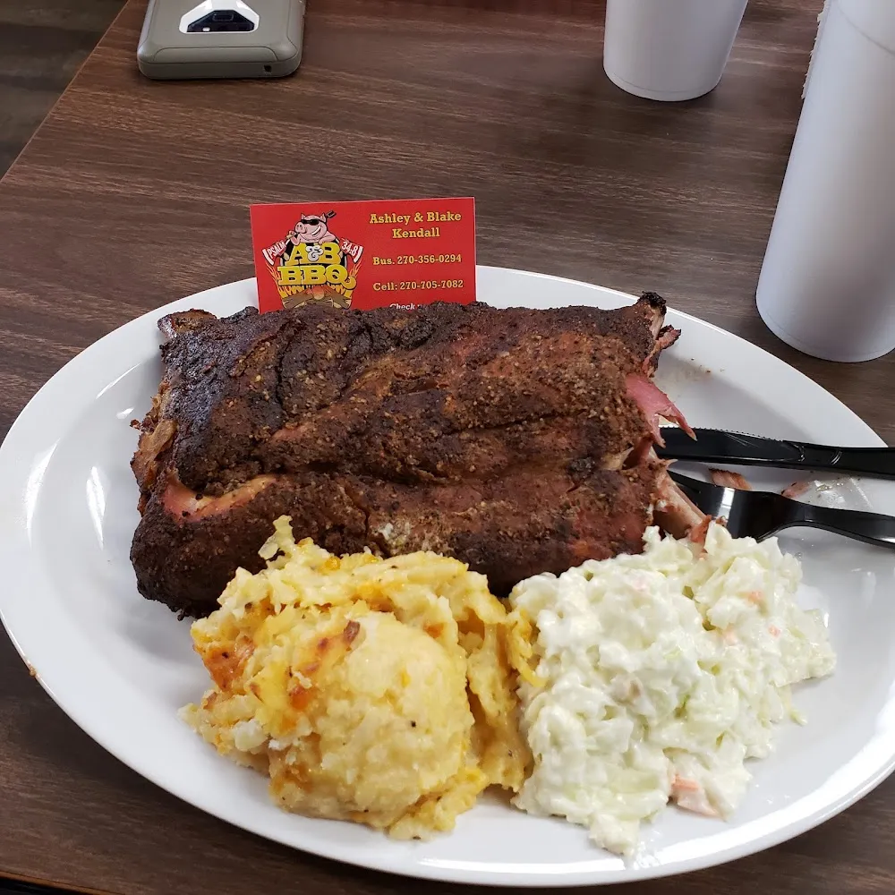 Half Slab of Ribs Hashbrown Casserole and Slaw